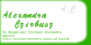 alexandra czirbusz business card